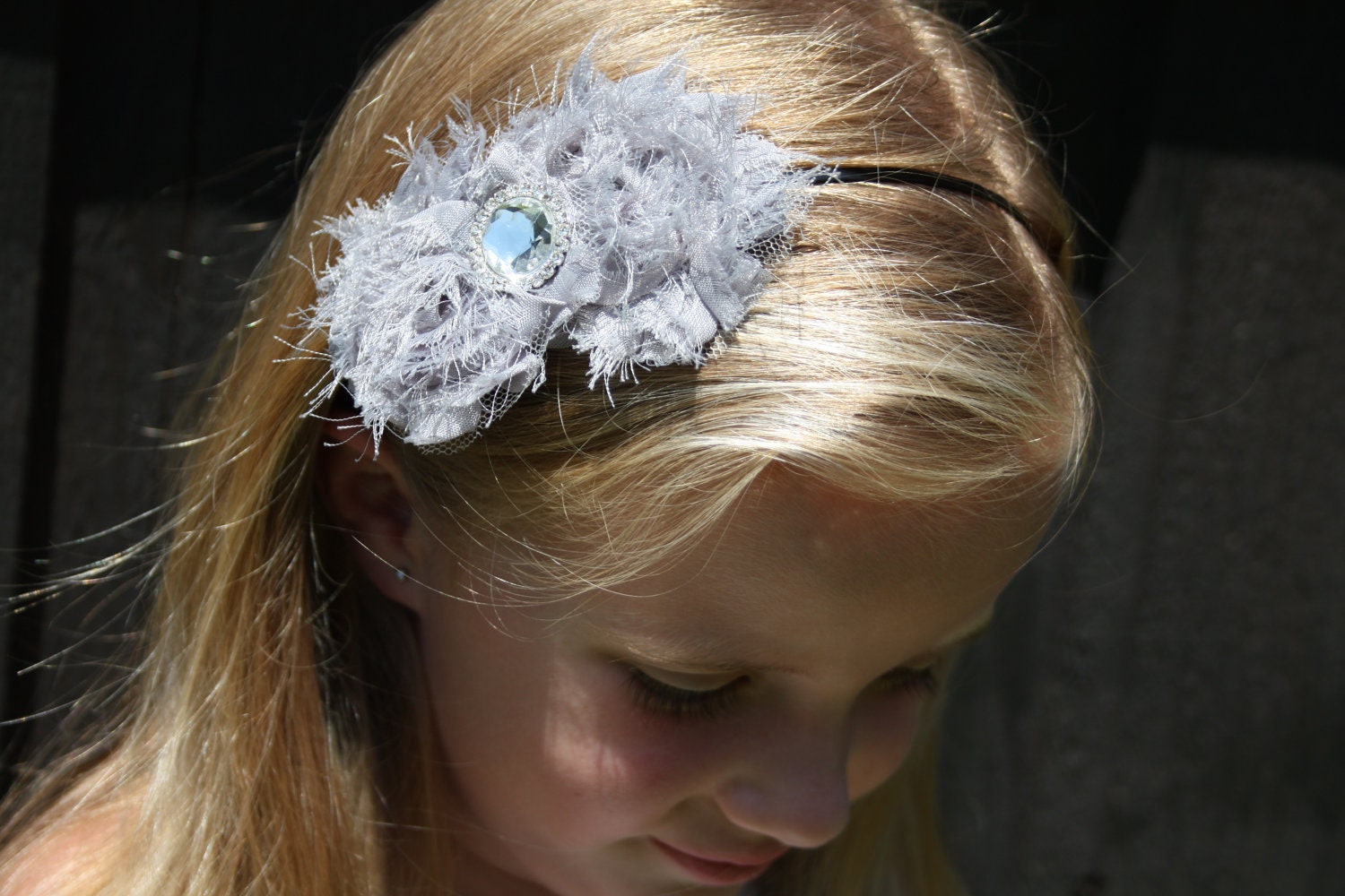 Grey Flower Girl Tutu - Satin Wrapped Waist  - NB-5T