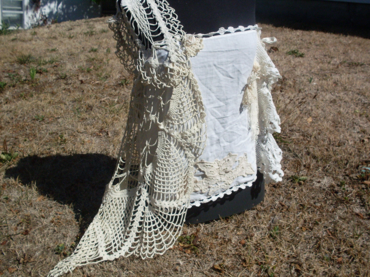 gypsy boho shabby chic vintage crochet ooak