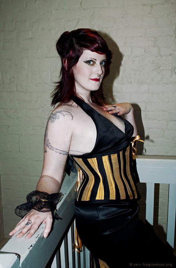 Striped Under Bust Corset