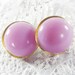 Vintage Earrings, Lucite Earrings, Lavender Earrings, Purple Earrings, Pink Button Earrings, Glamour Designer Jewelry, 1950s Mad Men Jewelry
