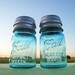 Vintage Blue Ball Perfect Mason Jar Solar Lights Pint Size - Set of 2 - High Quality