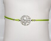 Modern CZ Love Bracelet Sterling Silver - Neon String Love Bracelet- String Love Bracelet- Sterling Silver Love
