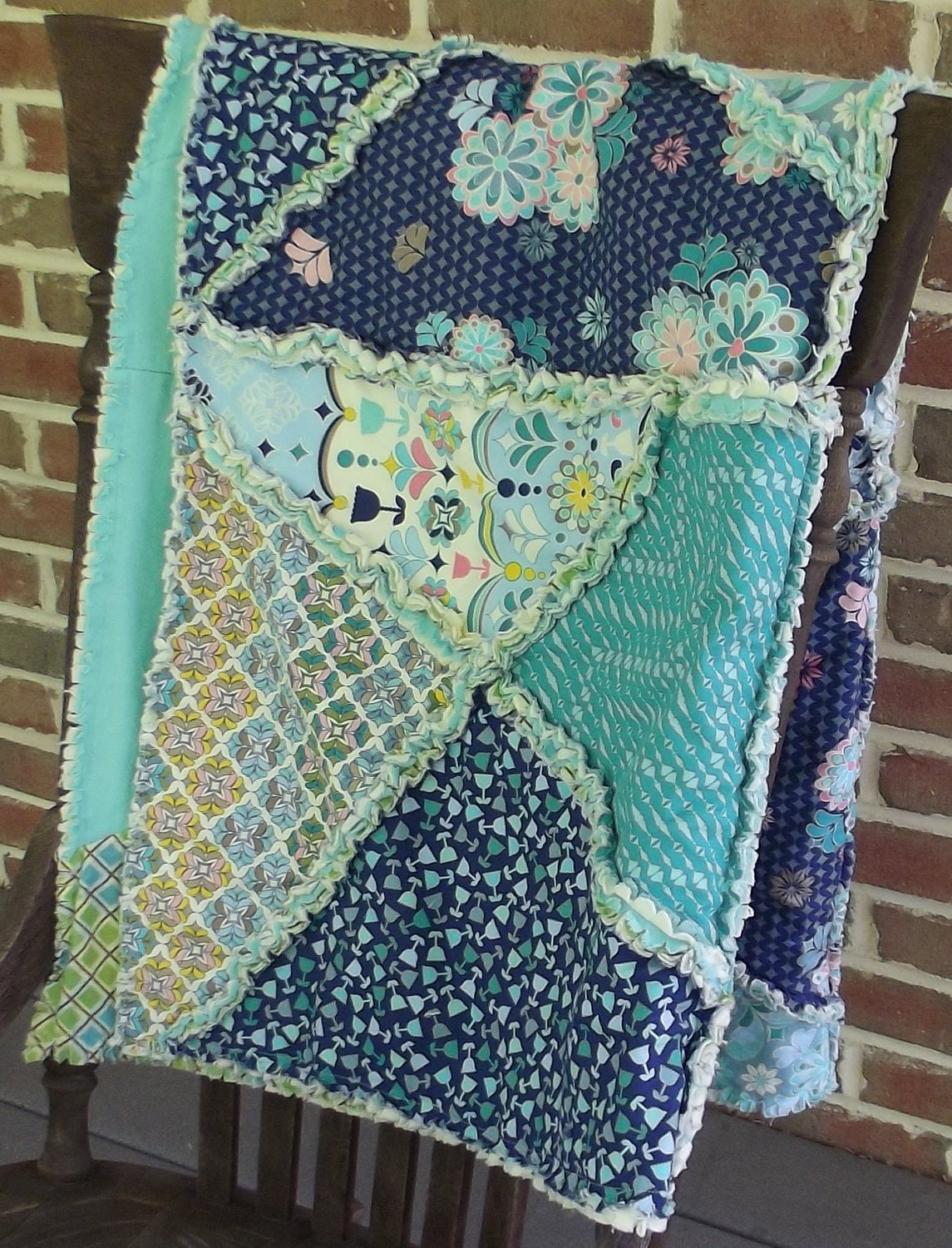 A Crazy Quilt "Grand Hotel" with Matching Pillow Cover