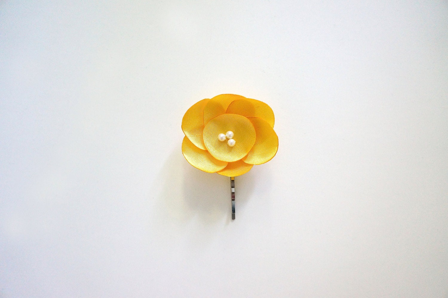 Yellow Flower Hair Pin