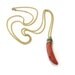 Coral Necklace Long Gold Chain Branch Pendant Jewellery Coral N-337