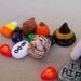 Halloween Charms and Beads, handmade polymer clay, set of 21