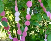 garland pink wool eco-friendly party decor