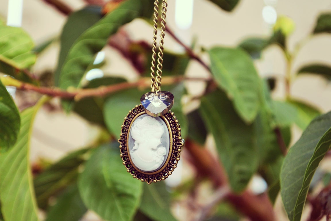 Victorian Cameo Watch Necklace