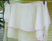 Vintage Hostess Apron Lavender Swiss Dot Pale Chiffon Retro