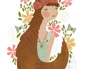 Summertime Girl 8 x 10 Print