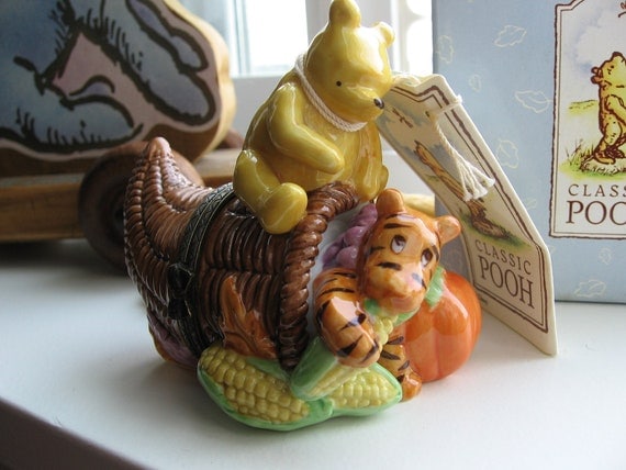Winnie the Pooh Hinged Porcelain Box- Cornucpia