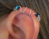 No Piercing "Seahorse" Ear Cuff Helix Cuff Handmade 1 Cuff  Cartilage Color Choices