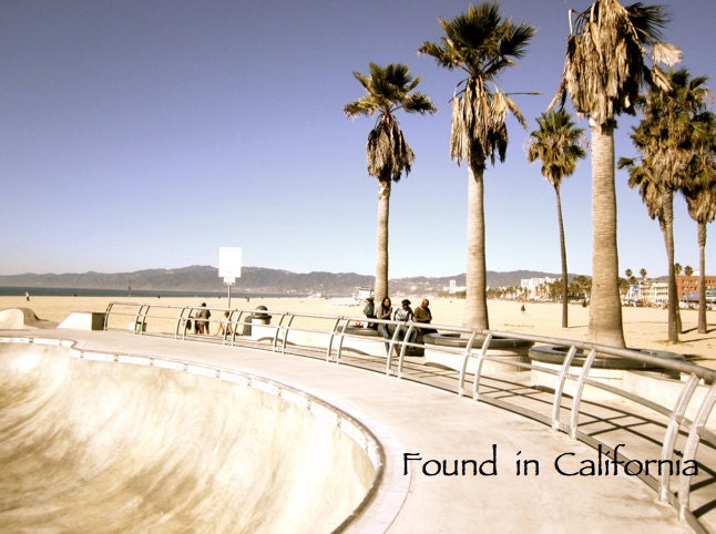 Skate Park at the Beach Photograph, Venice, Venice Beach, Fine Art Matte Photography, 5x7'' Print, Skate Park Photography, Beach Photography