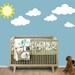 Reusable Clouds Sun Wall Decal -  Childrens Sky Wall Decal - SK316A