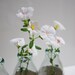 AMORE vase -  from 5 small recycled glass bottles and a grain sack cover