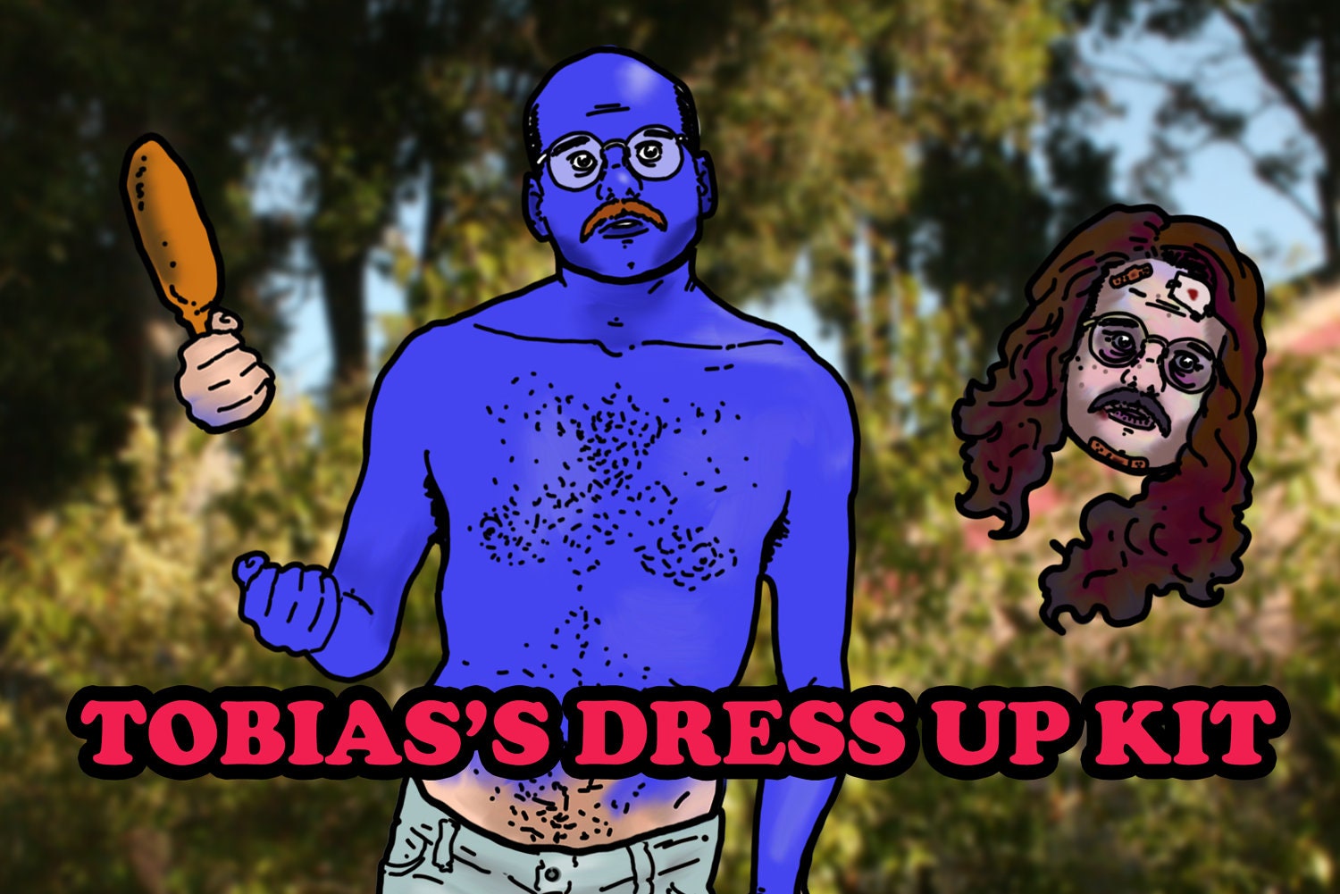 Arrested Development: Tobias Funke Static Cling Fashion Doll - 65 Pieces