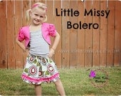 Little Missy Bolero for Girls 12M-8Y  PDF Pattern & Instructions- Puffy Sleeves - Cropped Length- Easy sew
