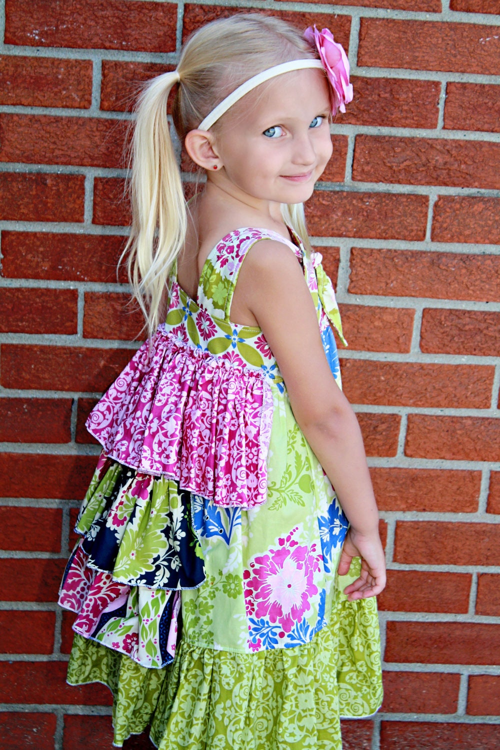Blair's Bustled Knot Dress PDF Pattern from Mix and Match Line size 18 months to size 6
