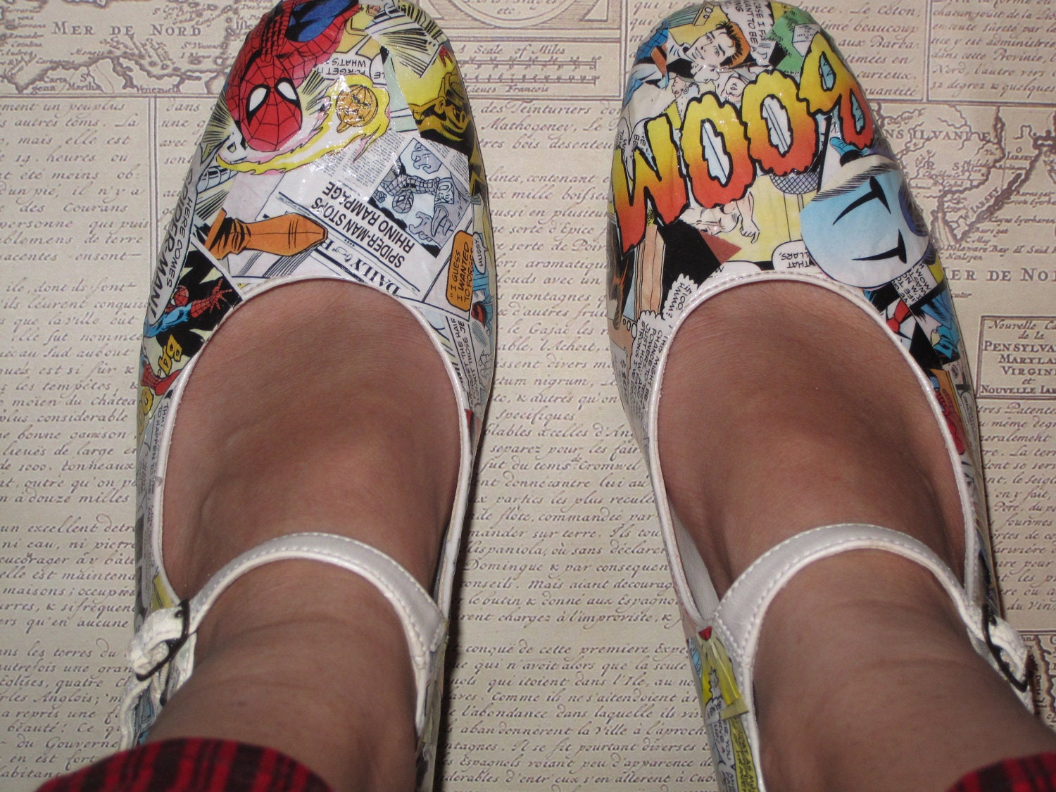 Spiderman Comic Book Mary Jane Shoes