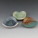 Heart Dishes - wedding favor - spoon rest - teabag rest - jewelry holder