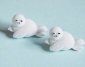Baby Seal Earrings 10% of this sale will go to Sea Shepherd Conservation Society