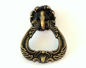 Antiqued Brass Ornate Knocker Style Drawer Pull (6 available)