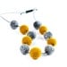 Mustard Grey Necklace Felt Jewelry Extra Long Autumn Statement Necklace Eco Friendly