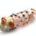 Handmade Lampwork glass bead in pink, violet and beige - beach, starfish, whimsical- glass focal, SRA, by MayaHoney