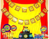 SUPER HERO Happy Birthday Banner / Bunting for Superheroes party for Spiderman, Superman, and Batman - INSTANT Download Il_170x135