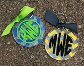 Personalized Round Key Chain - - Assorted Designs