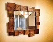 Rustic Distressed Wood Mirror