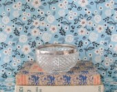 Vintage - Cut Glass Bowl with Silver Rim