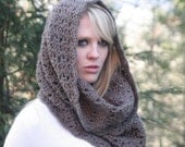 Cowl Scarf Women's Crochet Snood Scarf / The Kensington / Cafe Mocha