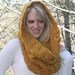 Chunky Cowl Scarf / The Rochdale /  Hood Scarf Snood  Honey Gold