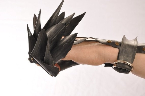 Raising Hell recycled rubber vegan Dragon Gloves or Glingers Order Early for Halloween