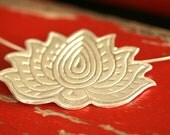 Lotus Blossom Flower Pure Silver Necklace