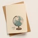 Around the World Vintage Globe Greeting Card