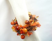 Fall Wedding Decorations, Vine & Berries Napkin Rings, Rustic Wedding Decor, 50 pcs - HandmadeAffair