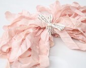 10 Yards Hand Dyed Vintage Style Ribbon-CHOOSE YOUR COLOR-Light Rose Shown-