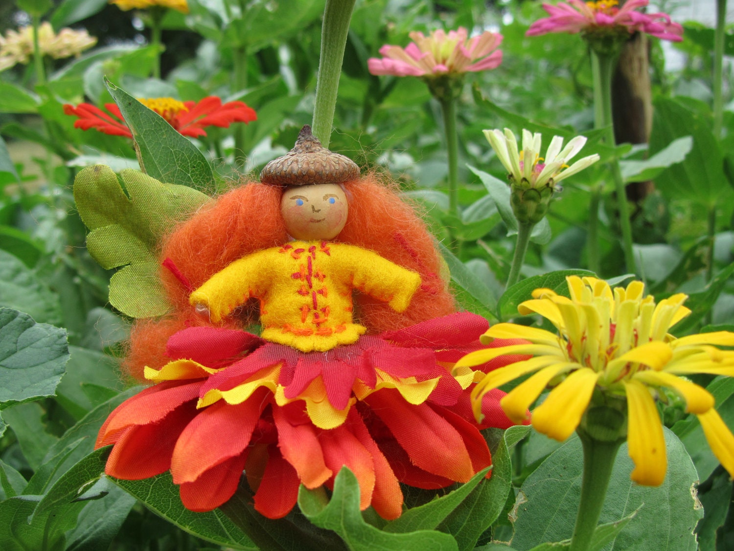 Waldorf Flower Fairy, Spring, Handmade, Wee Folk / Little People