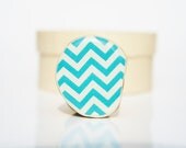 Chevron Cocktail Ring Turquoise jewelry spring cocktail ring best friend gift wood ring Chunky ring Minimalist jewelry  eco friendly