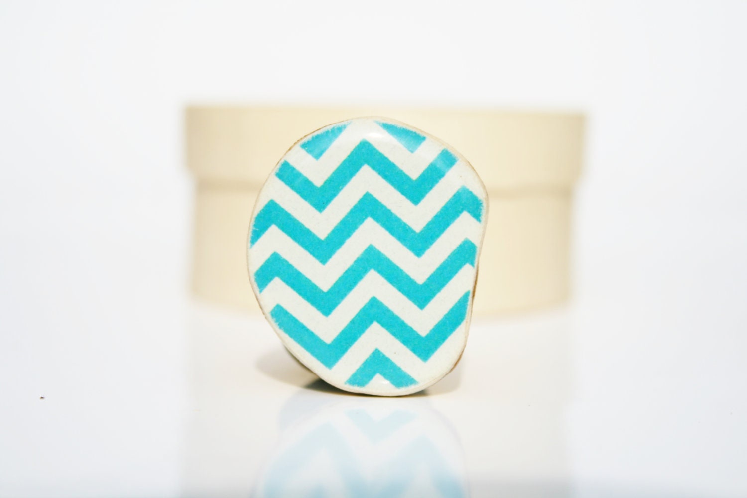 Chevron Cocktail Ring Turquoise jewelry spring cocktail ring best friend gift wood ring Chunky ring Minimalist jewelry  eco friendly