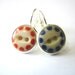 BOISE STATE antique button earrings, 1800s buttons. Go BRONCOS