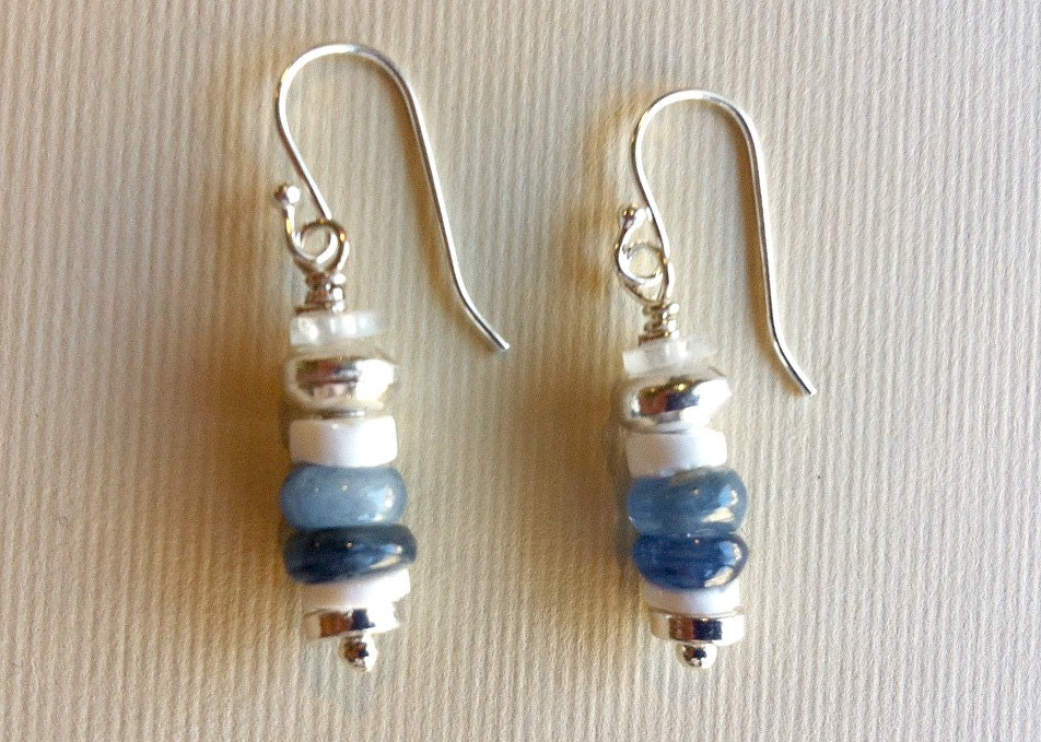 Stacked Azure Treasure Fine Silver Dangle Earrings Under 25