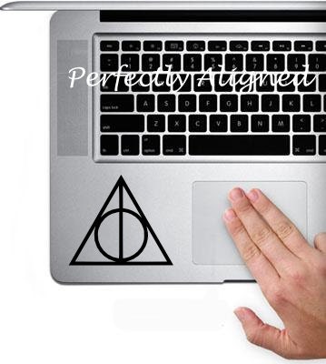 Vinyl Decal -  Harry Potter inspired Deathly Hallow decal for Macbook Trackpad