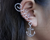 Silver (or Gold) Anchor Ear Cuff