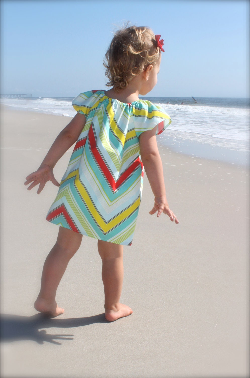 HEATHER BAILEY zag stripe flutter sleeve dress toddler girl sizes 6-12mo 12mo 2 3 4 5 6