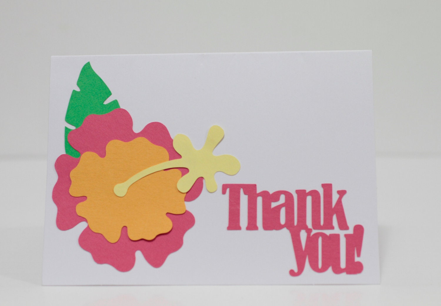Orange and Pink Hibiscus Thank You Cards Il_170x135