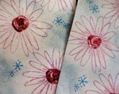 SALE - Handmade Stamped And Inked Flowers Tag Or Bookmark Set of 3