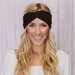 Black Turban Headband Cotton Spandex Workout Hair Bands Women's Fashion Hair Band Headband